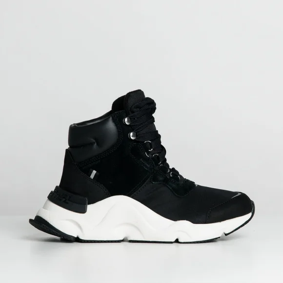 SOREL Kinetic RNEGD Conquest Waterproof Sneaker Black/White Size 9 - Picture 1 of 13